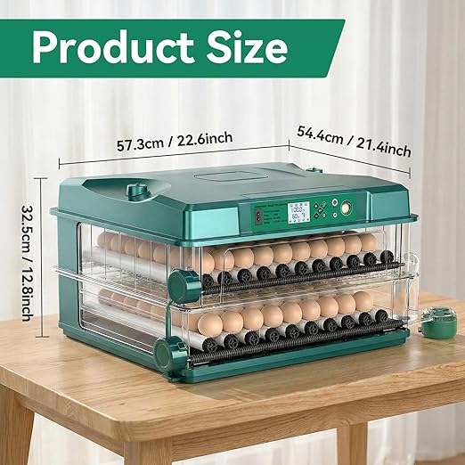 Incubators for Hatching 196 Eggs with Automatic Egg Turning,Temperature & Humidity Control- Automatic Water Pump, 5 Automatic Incubation Modes, for Chicken, Duck, Goose, Pigeon, Quail, Parrot Eggs - Image 2