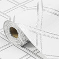 Drawer and Shelf Liner for Kitchen Cabinets Non-Adhesive, Non-Slip Cabinet Liner Shelf Paper Strong Grip Waterproof Easy to Clean for Kitchen Shelves Cupboard,Silver Geometric,12IN X 10FT by GOPAS
