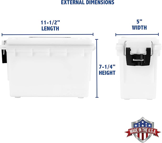 Sheffield 12681 Marine Storage Box, Dry Box Made in USA, Waterproof Container for Boat and Dock Gear, Small Parts Organizer with Latch, Stackable - Image 2