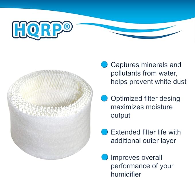 HQRP WF2 Humidifier Wick Filter for Sunbeam 1118, 1119, 1120 Humidifiers - Image 2