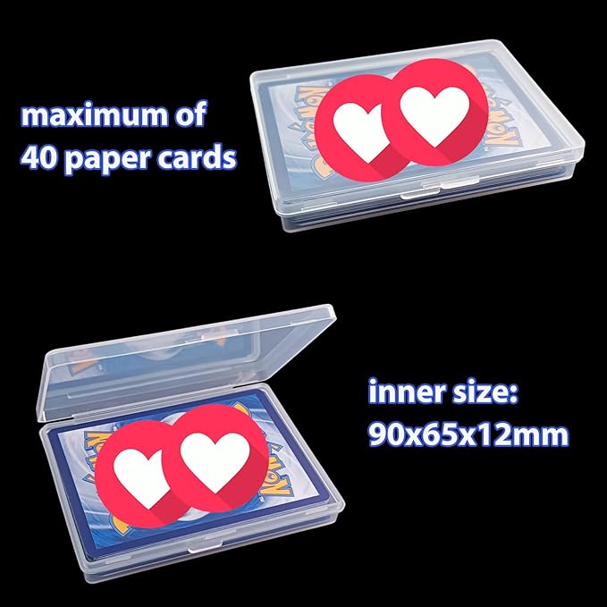 4 Pcs Mini Trading Card Case Clear Plastic Storage Box Game Card Deck Box Cards Holder Box Plastic Organizer Container for Bankcard Bussiness Cards - Image 2
