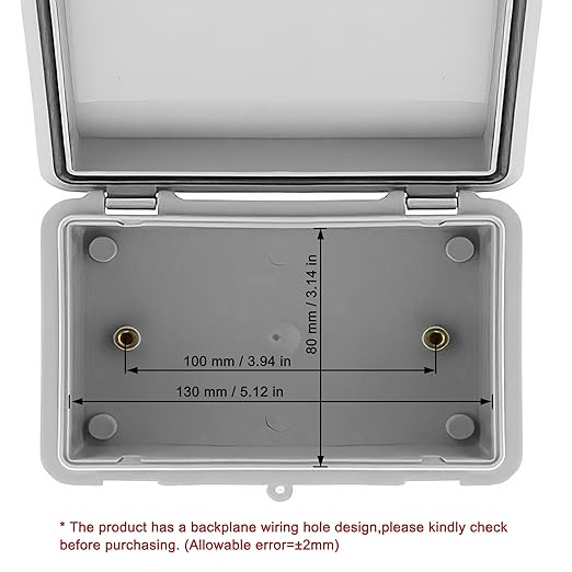 Sunnyglade ABS Plastic Dustproof Waterproof IP65 Junction Box Universal Durable Electrical Project Enclosure with Lock (3.9"x5.9"x2.8") - Image 4