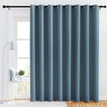 NICETOWN Lower Noise Room Divider Curtain Screen Partitions, Smoky Blue, 1 Panel, 84" Tall x 120" Wide, Blackout Sound Reducing Divider Room Drape for Doorway/Glass Window/Sliding Door/Patio by NICETOWN