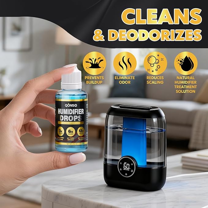Premium Humidifier Drops - Concentrate, Eliminates Scaling & Residue, Extends Humidifier Life, Freshens Water for All Models, 300+ Day Supply, 3PK - Image 6
