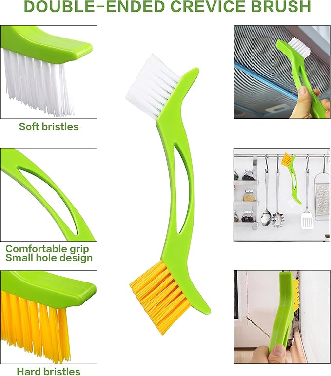 Openfly Hand-held Groove Gap Cleaning Tools, Tile Joint Scrub Brush Window Track Grout Cleaning Brushes to Deep Clean Kitchen Sink Bathroom Edge Corner - Image 4
