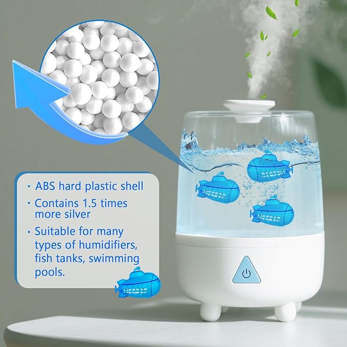 Humidifier Cleaner Fish 9Pcs,Demineralization Cleaning Ball for All Humidifiers & Fish Tank,Humidifier Cleaning Fish,Purifie Water,Prevents Hard Water Build Up,Eliminates White Dust Odours - Image 5