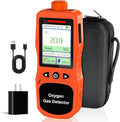 Portable Oxygen Detector, Rechargeable O2 Monitor with Sound, Light, Vibration Alarms, Oxygen Air Quality Meter Measures Temperature & Humidity for Indoor Outdoor Use by ZYKYCX