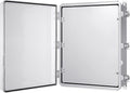 Junction Box, IP67 Waterproof Plastic Enclosure for Electrical Project, Hinged Transparent Cover, Includes Inner Door, Mounting Plate and Wall Bracket 510×410×200mm (20"×16.1"×7.9" TC-D) by Gratury