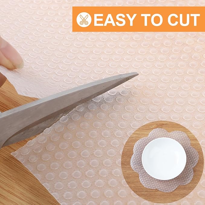 FLPMIX Clear Cabinet Drawer Liner: Translucence Waterproof Refrigerator Shelf Liner 16 x 120'' - Kitchen Bathroom Cupboard Mat for Pantry Shelves - Image 6
