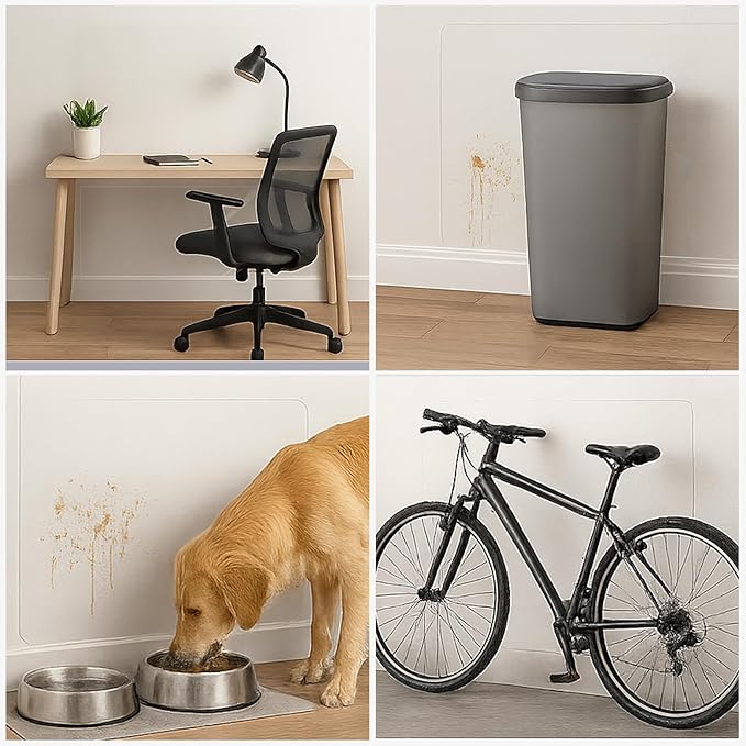 Clear Wall Protector, Non Adhesive Electrostatic Clear Contact Paper Door Protector from Dog Scratching Plastic Stickers for Kitchen & Office from Bin, Furniture Door, Wallpaper Scratch Dog Cat, 6.6ft - Image 4