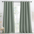 NICETOWN Blackout Curtain 118 inch Long, Greyish Green, W55 x L118, 1 Panel, Thermal Insulated Window Treatment with Grommet Room Darkening Thermal Insulated Panel for Bedroom/Living Room by NICETOWN