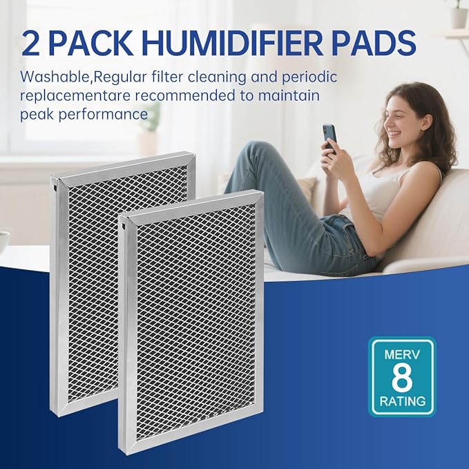 5695 Dehumidifier Filter MERV 8 Washable 8 x 11.7 x1 Compatible with Whole-House Dehumidifiers Models 1820 1820Z E070 E070KZ E070KZM E070N E070T E070Z Replacement Filter 2 Packs - Image 4