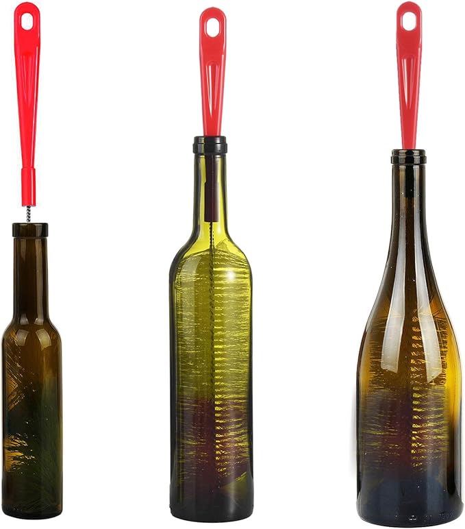 ALINK 3-Pack Long Red Bottle Cleaning Brush for Narrow Neck Beer, Wine, Kombucha, Hydroflask, Thermos, Sport Well, Carafe, Brewing Bottle Cleaner, 16 Inches - Image 7
