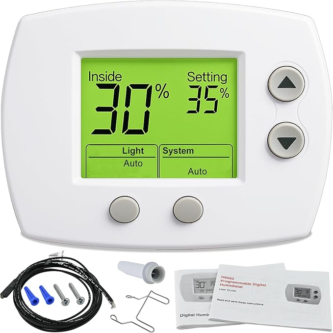 H6062A1000 Digital Humidistat/Dehumidistat Compatible with Honeywell H6062A1000 HumidiPro, OEM Upgrade H6062A1000/U Digital Humidistat, Smart LCD Display Humidity Control for Home and Indoor. -2 Year by Unknown