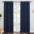NICETOWN Window Treatment Energy Saving Thermal Insulated Solid Grommet Blackout Curtains/Drapes for Living Room (Navy, 1 Pair, 42 by 84-Inch) by NICETOWN