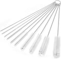 CiaraQ Bottle Cleaning Brushes, 9.8 Inch Nylon Tube Brush Set, Cleaner for Narrow Neck Bottles Cups with Hook, Set of 10pcs by CiaraQ