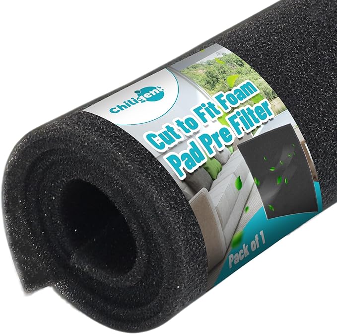 Cut to Fit Foam Pad Pre Filter, 17"x 39.4" Air Filter Foam Sheet, Filter Replacement for Air Conditioners, Air Purifiers, Dehumidifiers, Range Hoods, Trash Cans, 3D Printers, 1 Pack by Chiligent