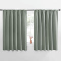NICETOWN Window Curtains Blackout Drapes - Thermal Insulated Solid Rod Pocket Blackout Curtains/Draperies for Living Room (Sage Green, One Pair, 62 by 63-Inch) by NICETOWN