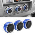 JDMCAR Compatible with Toyota Tacoma 2005-2015 A/C Air Conditioning Control Switch Knob Button, HVAC Control Knob Tacoma Heater Temperature HVAC Fan Control Knob (A Set of 3 Knobs) - Blue by JDMCAR