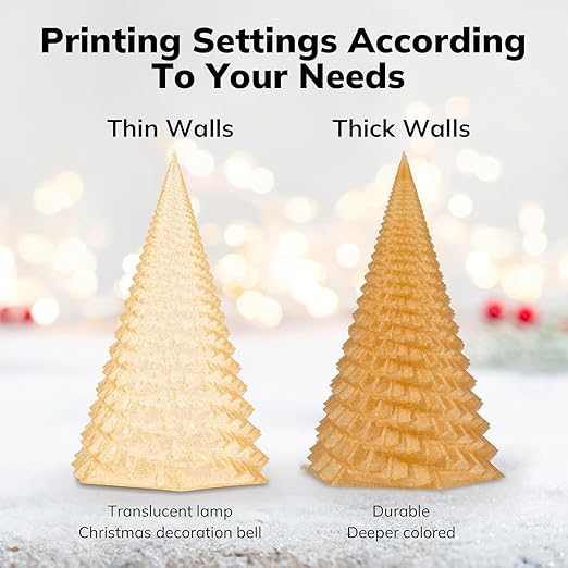 AMOLEN 2kg PLA Pack Glitter Gold & Glitter Silver 3D Printer Filament 1.75mm Shiny Gold Shiny Silver with Sparkles and Glitters Pla 2KG Pack Dimensional Accuracy - Image 4