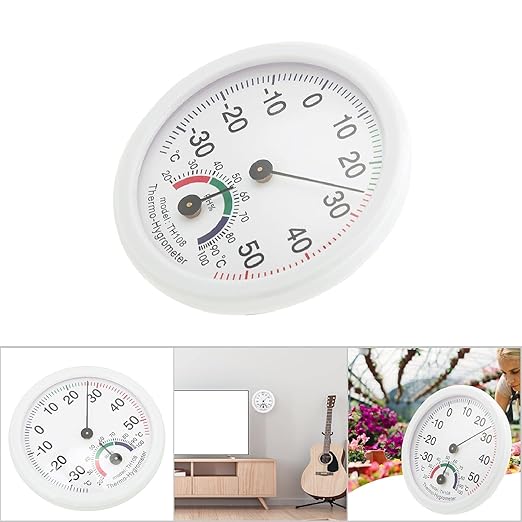 Temperature Humidity Meter, Household Indoor Temperature Humidity Monitor Meter High Thermometer Hygrometer Measure Tool, Digital Thermometers (TH108 White) - Image 5