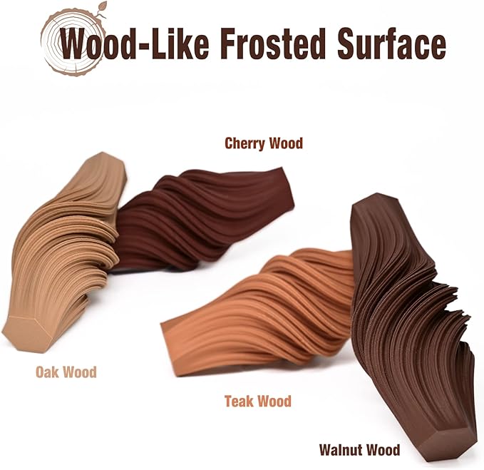 OVV3D Wood 3D Printer Filament Bundle, Wood PLA Filament 1.75mm Bundle, Add More Than 30% Real WoodFiber, Walnut, Oak, Cherry, Teak, 1.75 PLA Filament 3D Printing Filament, 200g X 4 Pack - Image 3