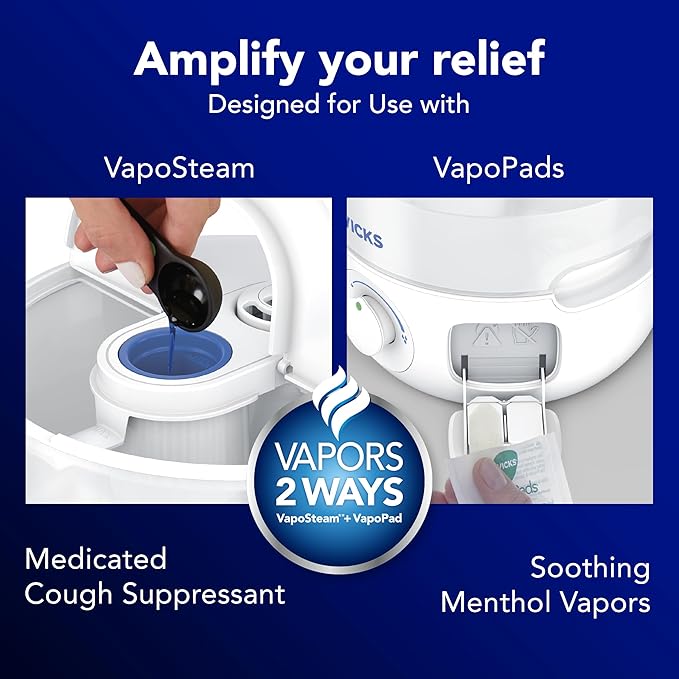 Vicks EasyCare Plus Top Fill Filter-Free Cool Mist Humidifier, Small Room–For Vapors 2 Ways –Works with Vicks VapoPads and VapoSteam, White - Image 4
