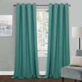 MYSKY HOME Blackout Curtains for Living Room Teal Curtains for Sliding Door Thermal Insulated Room Darkening Solid Grommet Window Drapes for Dining Room, 1 Curtain Panel, 52 x 95 Inch, Teal by MYSKYHOME