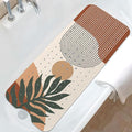 Rainbow Bathtub Mat Non Slip, Boho Baby Bath Mat for Tub Rubber Tub Mat, Kids Bath Mats for Bathroom Abstract Anti Slip Shower Mat with Suction and Drain Holes Machine Washable, 40″X16″ by Unknown