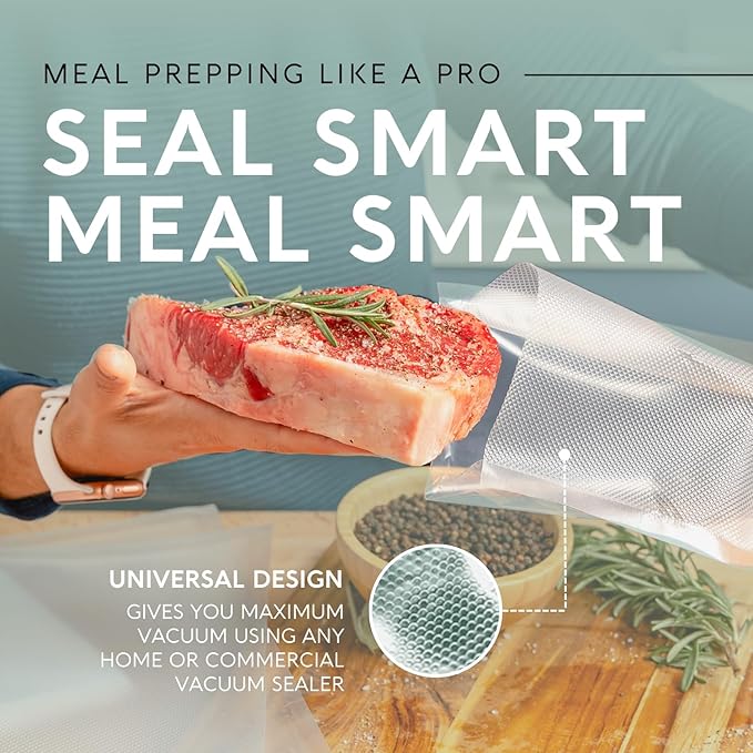 Avid Armor Vacuum Sealer Bags QUART PLUS Size 10"x13" 100 Pack for Food Saver and Seal A Meal Vac Sealers BPA Free Commercial Grade Sous Vide Vaccume Safe, Heavy Duty Universal Precut Storage Bag - Image 6