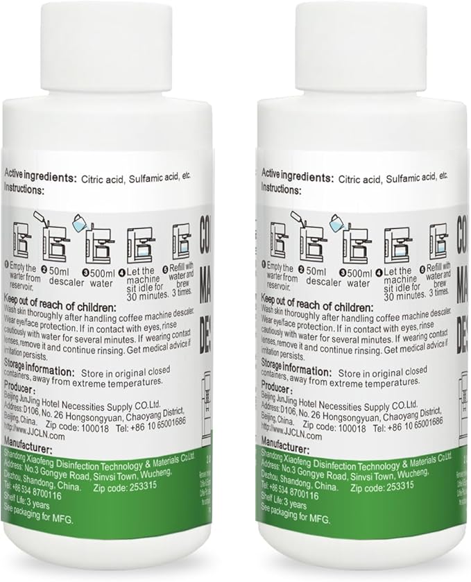 Descaling Solution (2 Pack, 2 Uses Per Bottle) – Coffee Maker Cleaner for Keurig, Nespresso, Delonghi and All Single Use Coffee and Espresso Machines - Image 3