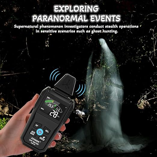EMF Meter Radiation Detector,5-in-1 EMF Detector,Magnetic Field & Radio Frequency Detector for EF MF RF Temperature Humidity,EMF Reader for Home,Office EMF Inspections and Ghost Hunting - Image 8
