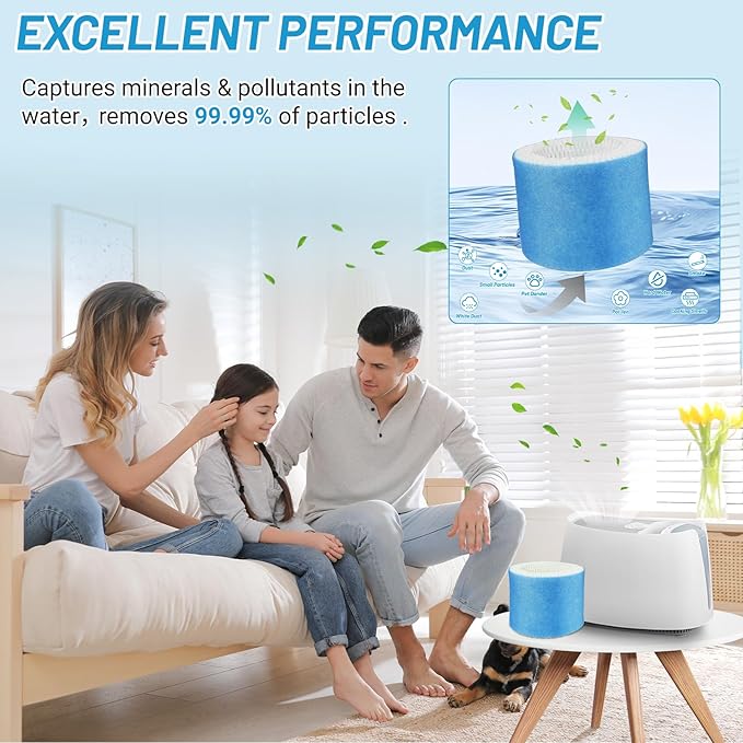 Lemige 4 Pack Upgraded HAC-504 Humidifier Filters for Honeywell Humidifier HAC-504, HAC-504AW, HAC504V1, HCM350, HCM-350W, HCM-300T, HCM-315T, HCM-600, HCM-710, Replacement Filter A - Image 3
