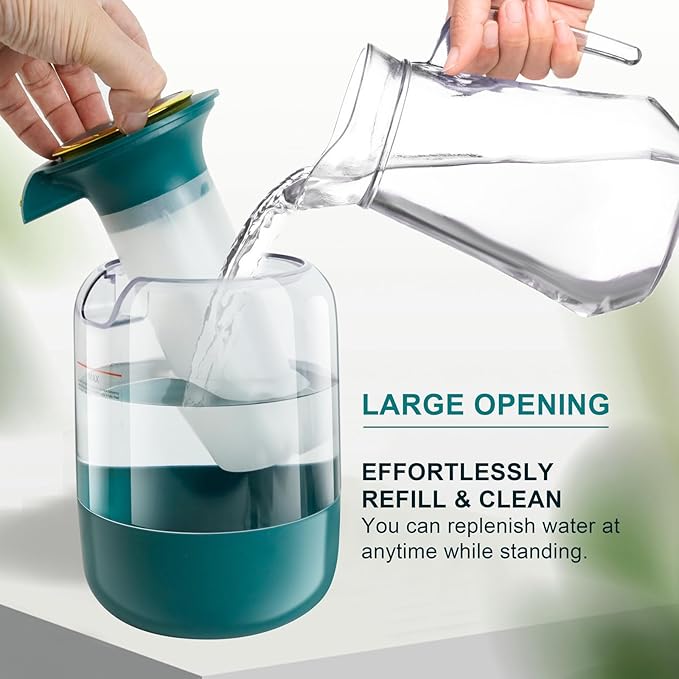 Humidifier with Double Nozzle, 2.2L Humidifiers for Bedroom, 26dB Quiet Dual Spray Cold Mist Humidifier for Plants, Office, and Home Baby Nursery, 3 Gear and Night Light, Easy to Fill & Clean - Image 2