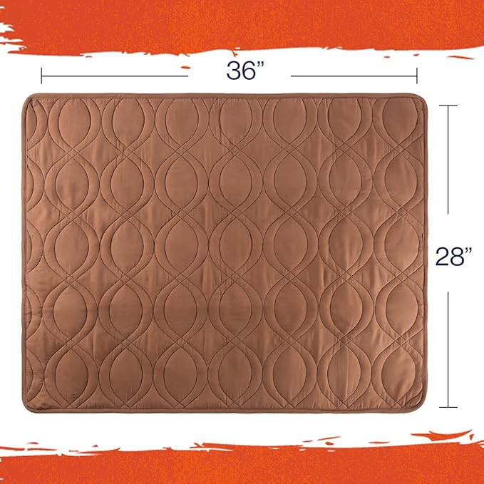 PETMAKER Waterproof Pet Mat - 36x28 Partial Couch Covers for Dogs, Cats, or Kids - Quilted Non-Slip Furniture Protector Pad (Brown) - Image 6