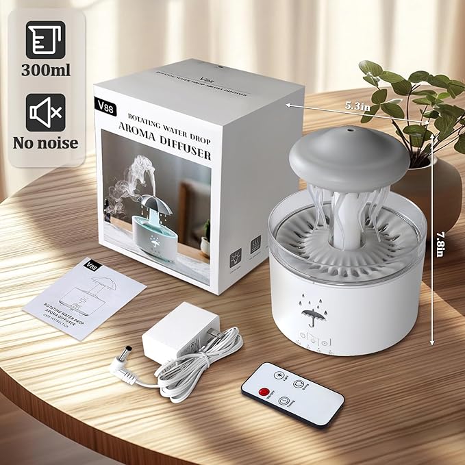 Essential Oil Diffuser for Home, Bedroom Humidifiers, Air Scent Aroma Aromatherapy Ultrasonic Humidifier Machine Timer Small Mini difusor de Aromas para casa Living Room Office Decor Gifts Jellyfish - Image 6