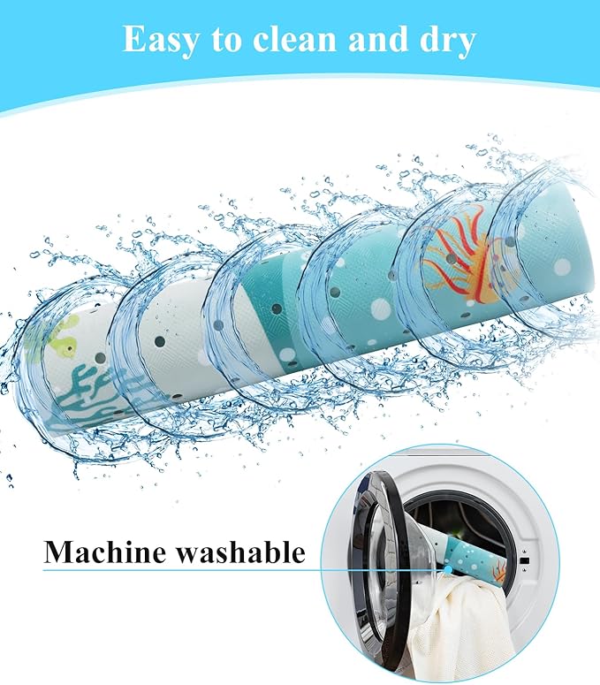 Bath Mat for Tub Non Slip, Machine Washable Anti-Slip Cartoon Baby Bathtub Shower Mat with Drain Holes and Suction Cups for Toddler & Kids, 40 Inch x 16 Inch, Whales - Image 5