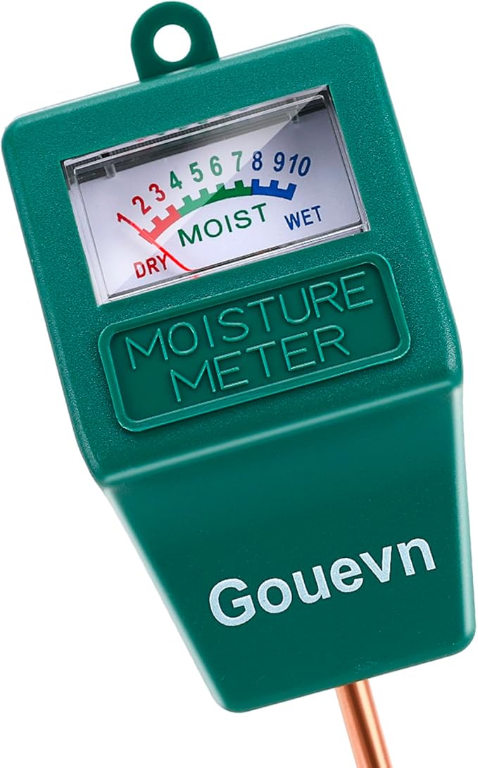 Soil Moisture Meter, Plant Moisture Meter Indoor & Outdoor, Hygrometer Moisture Sensor Soil Test Kit Plant Water Meter for Garden, Farm, Lawn (No Battery Needed) by Gouevn