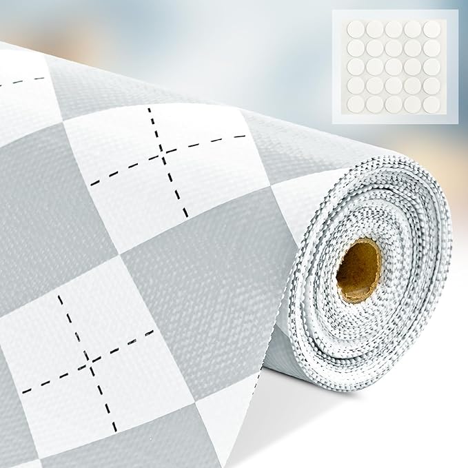 Shelf Liner for Kitchen Cabinets 18" x 360" Non-Adhesive Non-Slip Drawer Liners for Dresser, Waterproof Washable Paper, Durable Protector Mat for Pantry Shelves Cupboards, Light Grey - Image 9