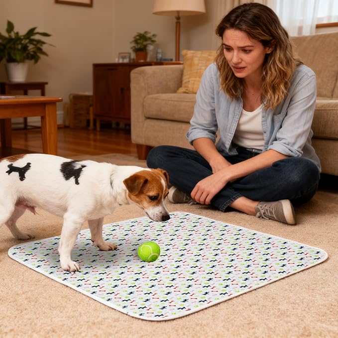 Reusable Washable Absorbent Pee Pads - Multi-Layer Moisture Barrier, 1 Pack Fast Absorbent Pet Training Mat for Housebreaking, Animal Care, Protective Sheet for Furniture and Floors - Image 9