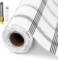 Drawer and Shelf Liner for Kitchen Cabinet,Non-Adhesive Cabinet Liner 24in x 30FT,Waterproof Shelf Paper Non-Slip Mats Cupboard Liner Contact Protect Dresser/Shelves/Table-White Stripes by GTJ