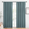 NICETOWN Greyish Blue Blackout Curtains Panels for Window, Thermal Insulated Rod Pocket Blackout Drapes/Draperies for Living Room (2 Panels, W52 x L84 inches) by NICETOWN