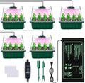 YAUNGEL Seed Starter Tray with Grow Light, 5 Pack Seed Starter Kit with Heat Mat, Seedling Starter Trays with Timing Controller Adjustable Brightness, Thicken Trays with Humidity Domes by YAUNGEL