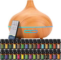 550 ML Aroma Diffiser with Essential Oils Set, Essential Oil Diffuser with Remote, Ultrasonic Technology Aromatherapy Diffusers Auto Shut-Off for Office, Home by SACATR