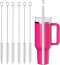Straw Cleaner Brush Long 10 Inch, Straw Cleaner of Bristles Diameter 10 mm, Reusable Stainless Steel Nylon Straw brush can be used to Clean Stanley Mug, Sippy Cups, Baby Bottles,Coffee Machine (6 PCS) by Unknown