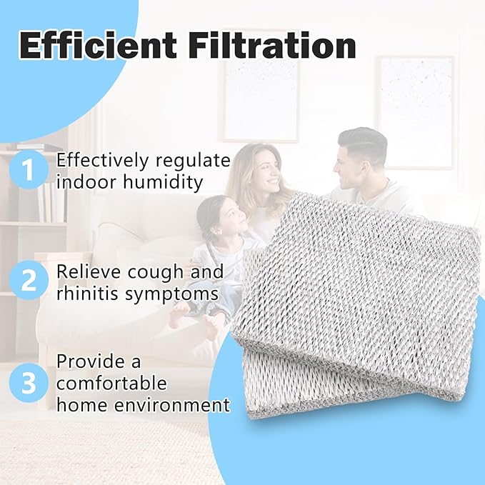 Water Filter Compatible with Trane HUMD200, HUMD200A, HUMD200T, HUMD200ABA00B Whole House Humidifiers, 2 Pack #10 Water Panel Humidifier Filter - Image 6