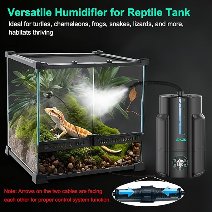 6L/1.59Gal Humidifier for Plants, Reptile Fogger Mister with Precise Temp & Humidity Probe/Expandable Hose, Smart Humidifier for Grow Tent, Mushroom, Houseplants, Reptile Tank 24H Timer - Image 3