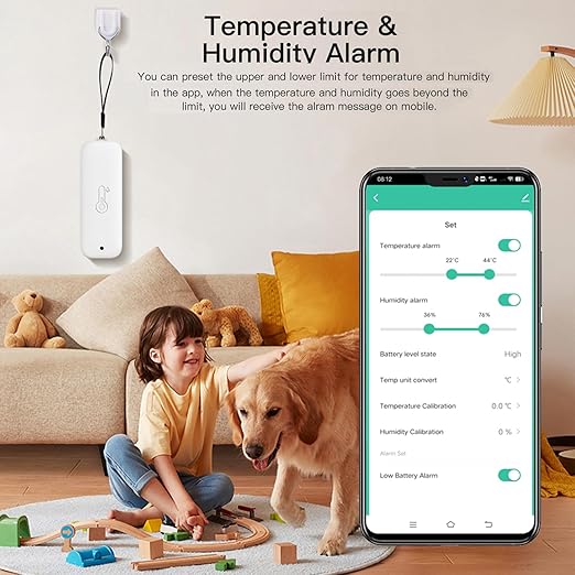 WiFi Thermometer Hygrometer: Smart Temperature Humidity Sensor with App Notification Alert, Data Storage Export, Calibrated Indoor Temperature Monitor, for Room Greenhouse Wine Cellar (1-Pack White) - Image 2