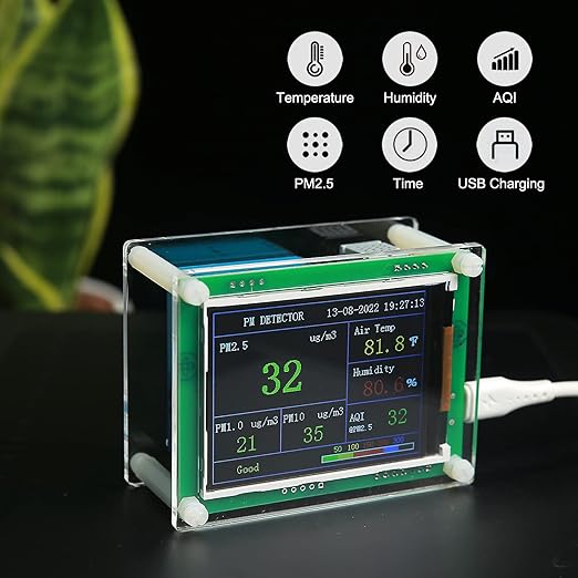 Air Quality Monitor pm2.5 pm10 pm1.0 Detector Indoor air Quality Monitor for Cars,Home,Office,Hotel etc (PM1.0,PM2.5,PM10) - Image 7