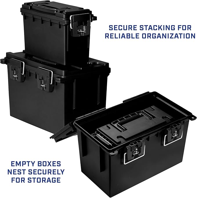 Sheffield 12706 Storage Bins With Lids, 2-Pack Stackable Storage Bins, Made in USA, Lockable and Water-Resistant Containers with Lids, Plastic Containers for Home, Classroom, and Dorm - Image 8
